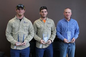 PPEC employees Josh Smith, Zak Kauser and Steve Kahle were recognized for their acts to save the life of a contracted employee. 