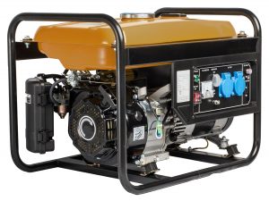 Portable gasoline generator. isolated white background