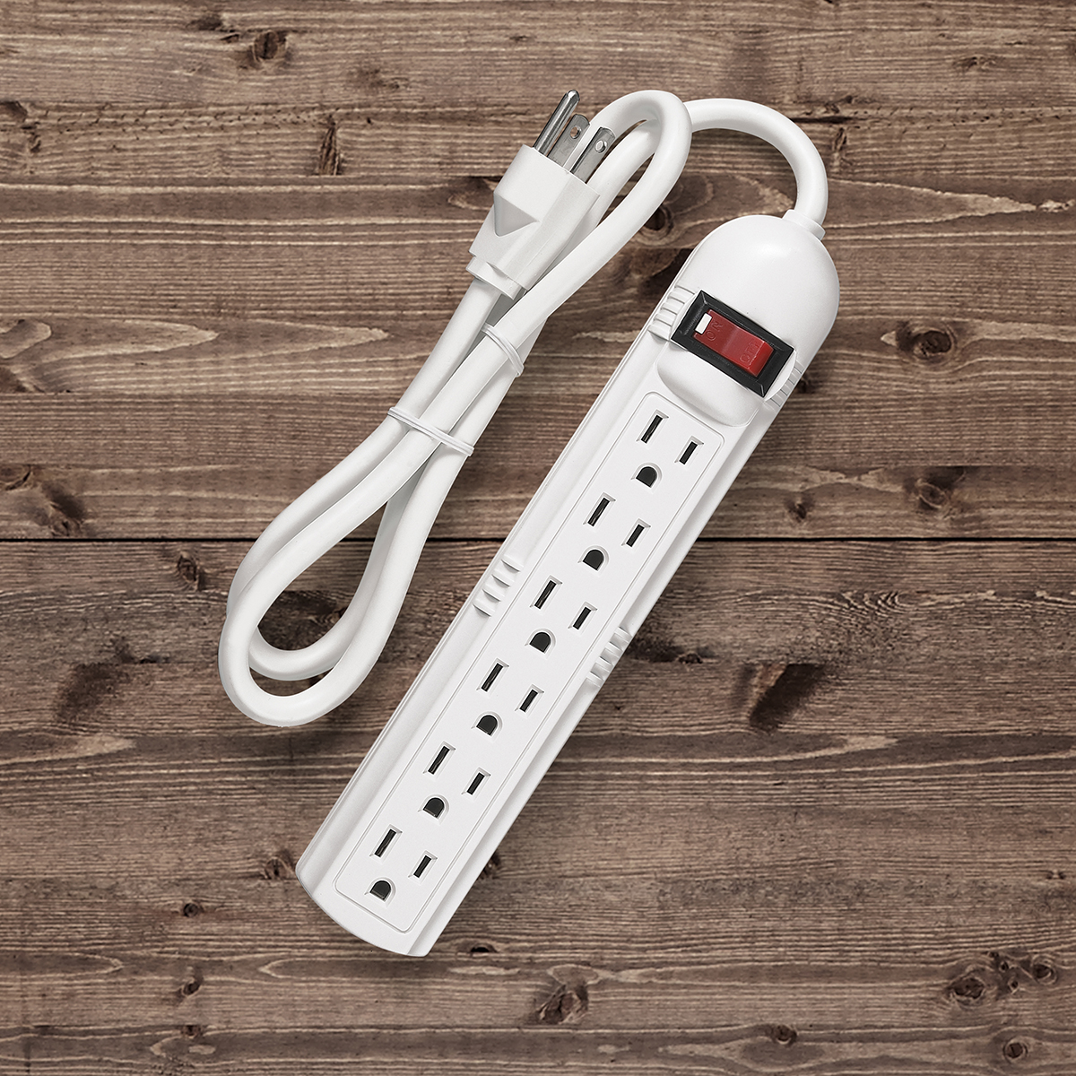 white electrical power bar with 6 outlets Indiana Electric Cooperatives
